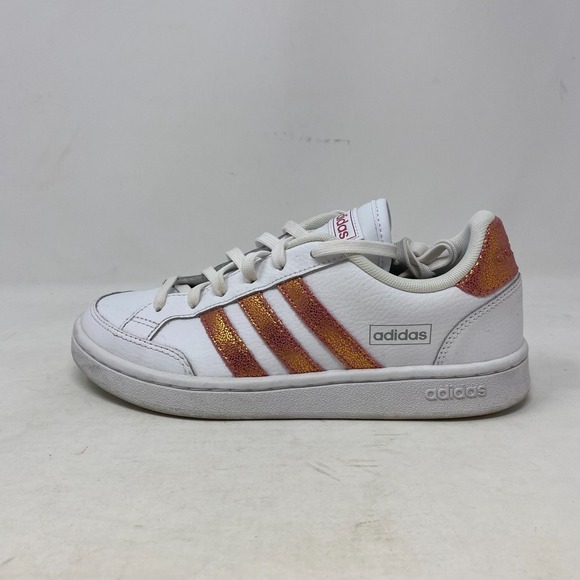 Adidas Grand Court SE Womens Size 7 Tennis Shoes Sneakers White Pink Leather - Picture 2 of 12